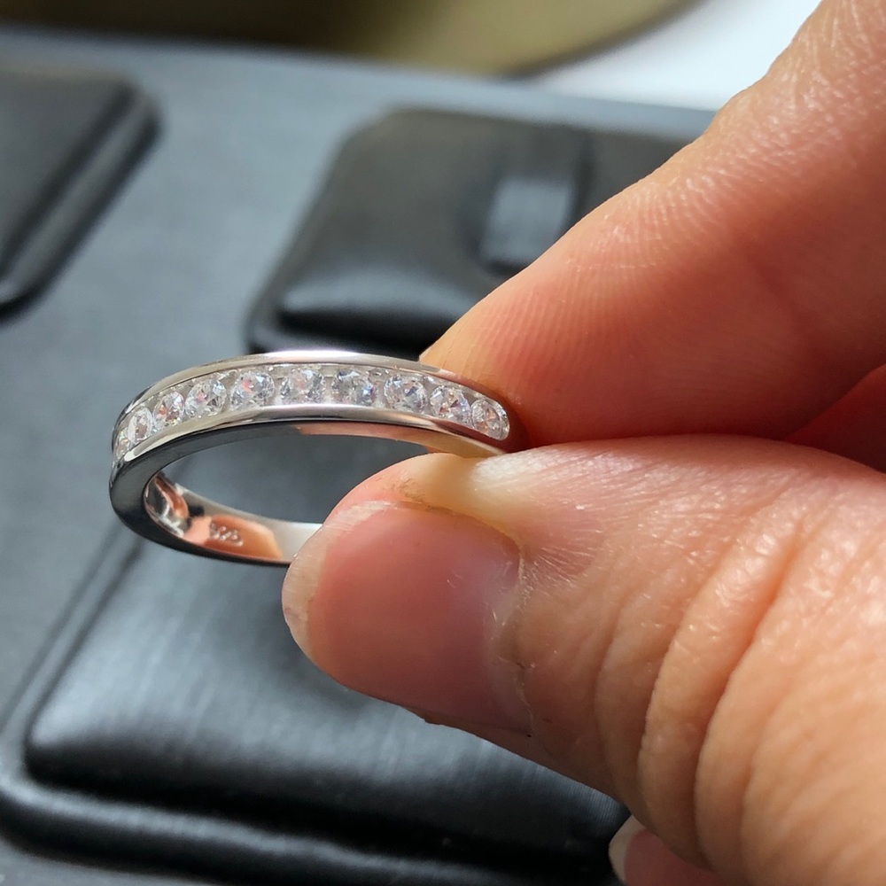 HOST PICK🏅 925 Sterling Silver Unisex CZ Eternity Band - Picture 4 of 13